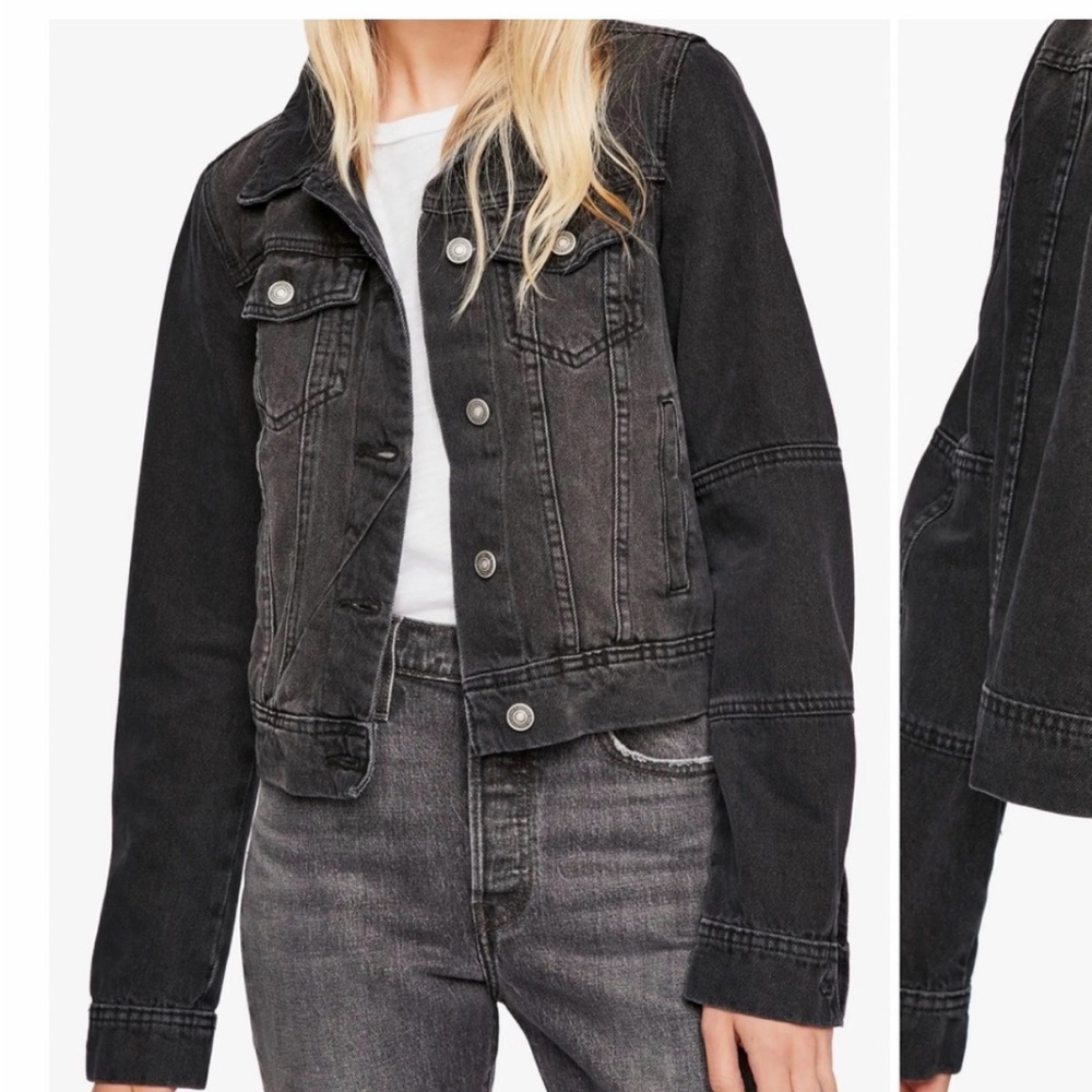 We the Free Black Denim Jacket